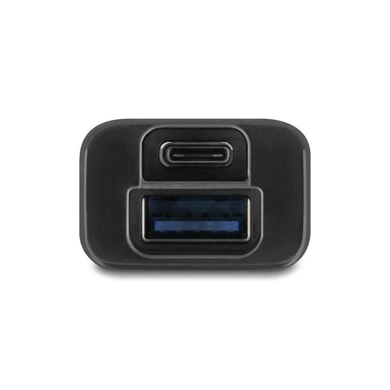 Delock 4 Port USB Hub 5 Gbps mit USB Typ-A oder USB Type-C™ Anschluss in transparentem Gehäuse