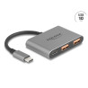 Delock 3 Port USB Hub 10 Gbps mit USB Type-C™ zu 1 x USB Type-C™ + 2 x USB Typ-A