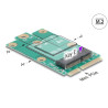Delock Adapter Mini PCIe Stecker zu M.2 Key E Slot
