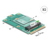 Delock Adapter Mini PCIe Stecker zu M.2 Key A Slot