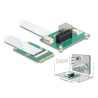 Delock Konverter Mini PCIe Stecker zu PCI Express x1 Slot mit flexiblem Kabel und USB Port
