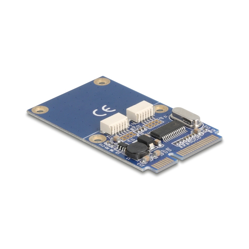 Delock Mini PCIe Adapter full size zu 2 x USB 2.0 Typ-A Buchse 30 cm