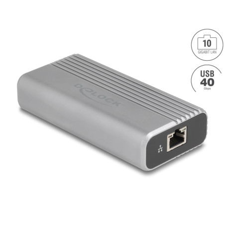 Delock USB 40 Gbps USB Type-C™ Netzwerk Adapter 10 Gigabit LAN 1 x RJ45