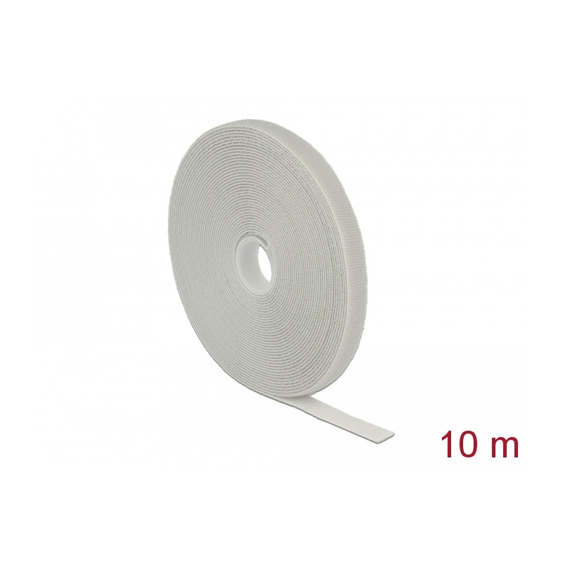 Delock Klettband auf Rolle L 10 m x B 13 mm grau