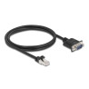 Delock CAN Bus Kabel RJ45 Stecker zu D-Sub 9 Pin Stecker mit Muttern Cat.5e STP 1 m