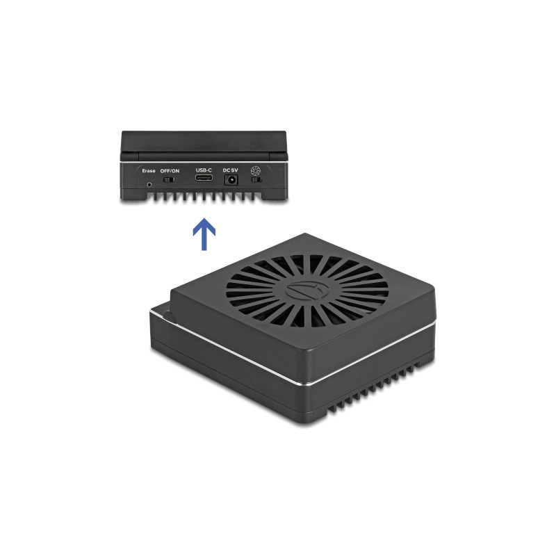 Delock USB 20 Gbps M.2 Dockingstation für 4 x M.2 NVMe PCIe SSD mit Klon- und Löschfunktion