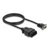 Delock Adapterkabel OBD-2 Stecker auf Sub-D 9 Pin Buchse mit Schrauben 1,15 m