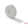 Delock Klettband auf Rolle L 1 m x B 20 mm grau