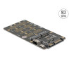 Delock Konverter M.2 Key M NVMe SSD zu SFF-8654 und M.2 Key B SATA SSD zu SATA