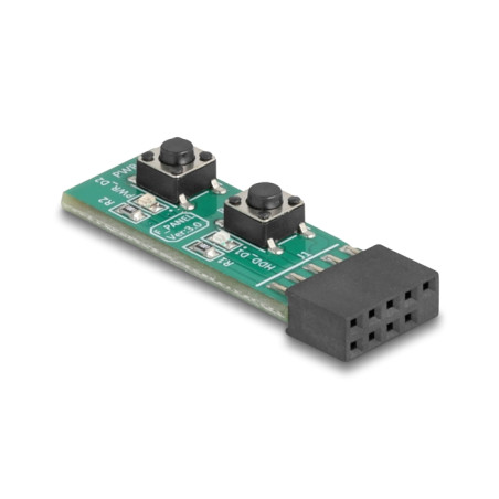 Delock Schalter mit Resettaste und Ein- / Austaste für PC-Mainboard