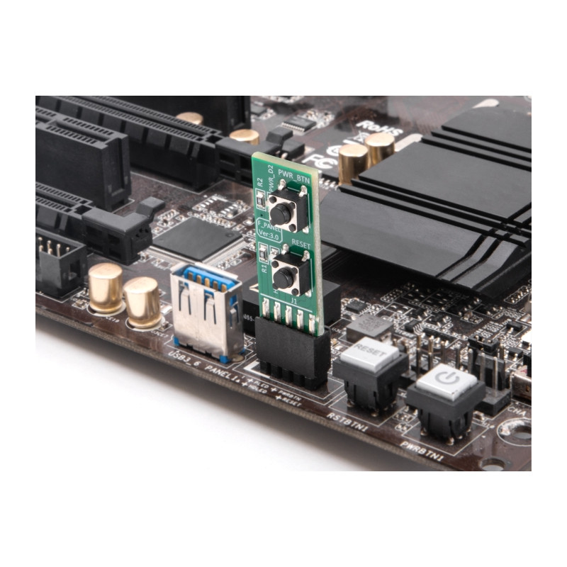 Delock Schalter mit Resettaste und Ein- / Austaste für PC-Mainboard