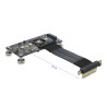 Delock PCI Express 3.0 x4 zu M.2 Key M Adapter mit Lüfter und Kabel 10 cm