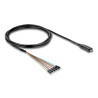 Delock Konverter USB 2.0 Type-C™ zu UART TTL (3,3 V) Schnittstelle mit 6 x Pfostenstecker TX/RX/CTS/RTS und 3,3 V Ausgangsspannu