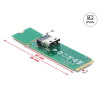 Delock M.2 Key M zu 1 x SFF-8654 4i Konverter