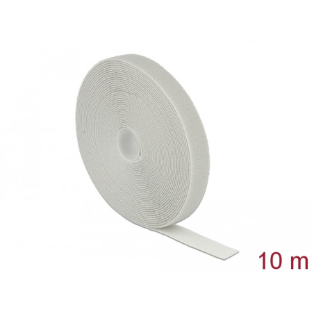 Delock Klettband auf Rolle L 10 m x B 20 mm grau