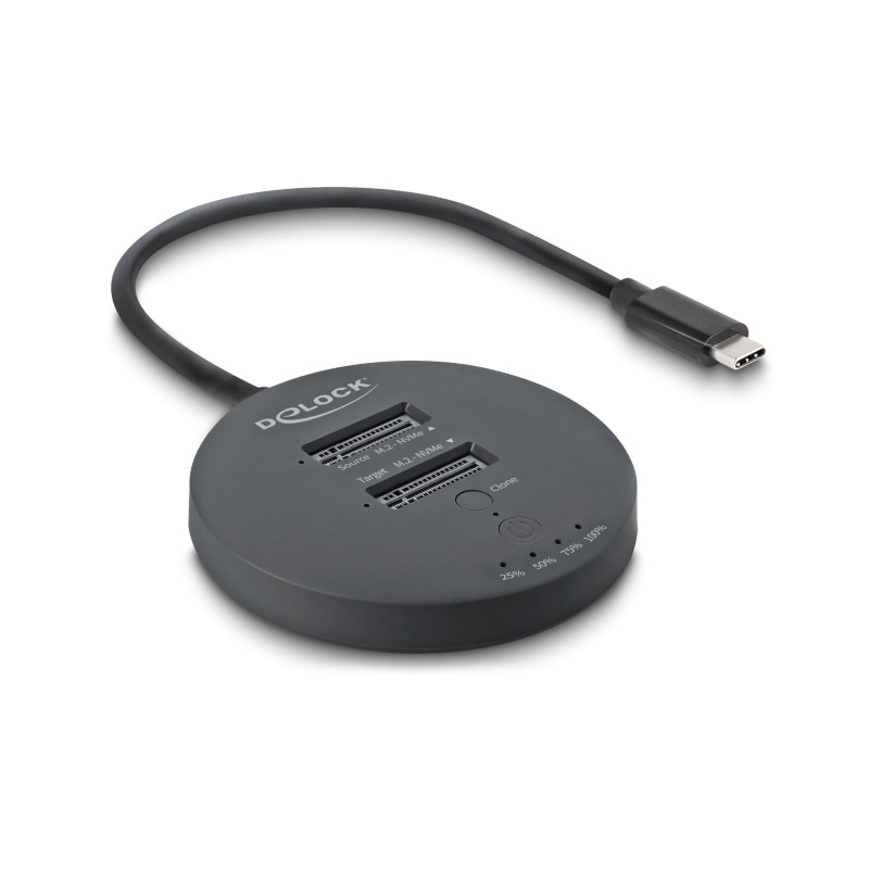 Delock USB 20 Gbps M.2 Dockingstation für 2 x M.2 NVMe PCIe SSD mit Klonfunktion