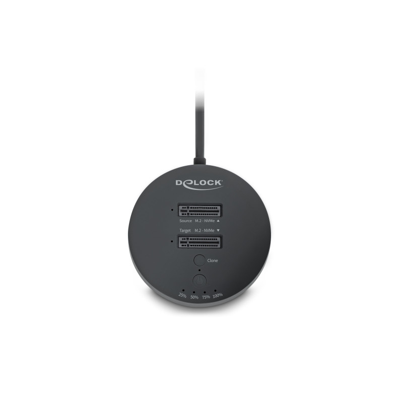 Delock USB 20 Gbps M.2 Dockingstation für 2 x M.2 NVMe PCIe SSD mit Klonfunktion
