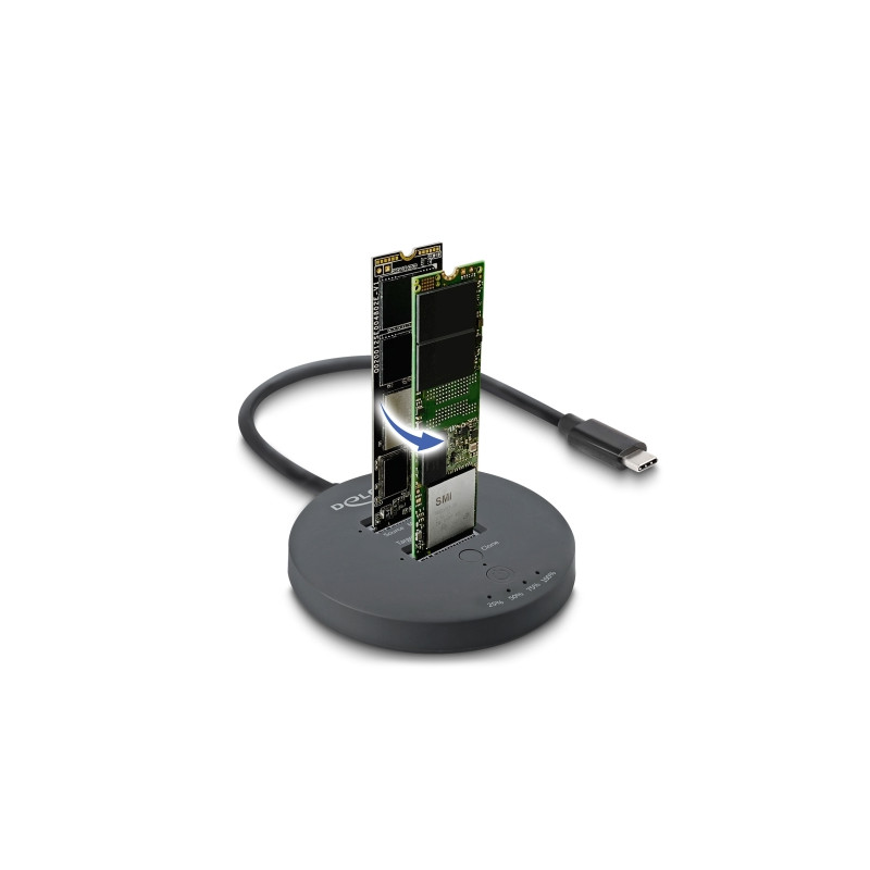Delock USB 20 Gbps M.2 Dockingstation für 2 x M.2 NVMe PCIe SSD mit Klonfunktion
