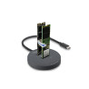 Delock USB 20 Gbps M.2 Dockingstation für 2 x M.2 NVMe PCIe SSD mit Klonfunktion