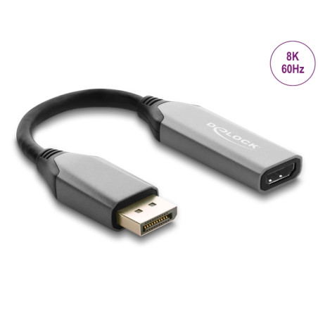 Delock Aktiver DisplayPort 1.4 zu HDMI Adapter 8K mit HDR Funktion