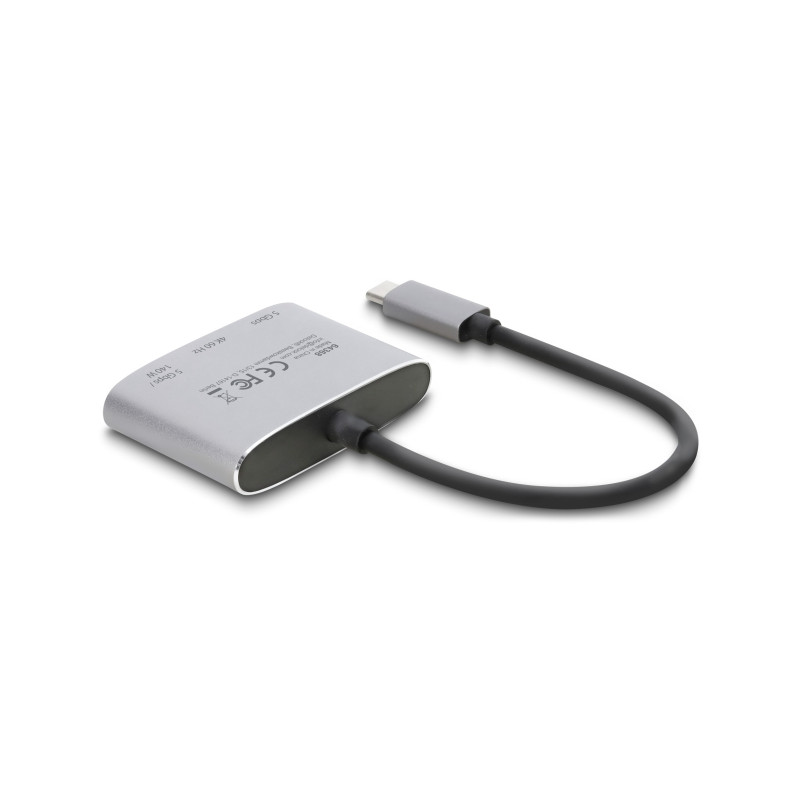 Delock USB Type-C™ Adapter zu HDMI 4K 60 Hz mit USB Typ-A und USB Type-C™ PD 3.1 140 W