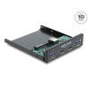 Delock Front Panel 3.5″ USB 10 Gbps 2 x USB Type-C™ + 2 x USB Typ-A