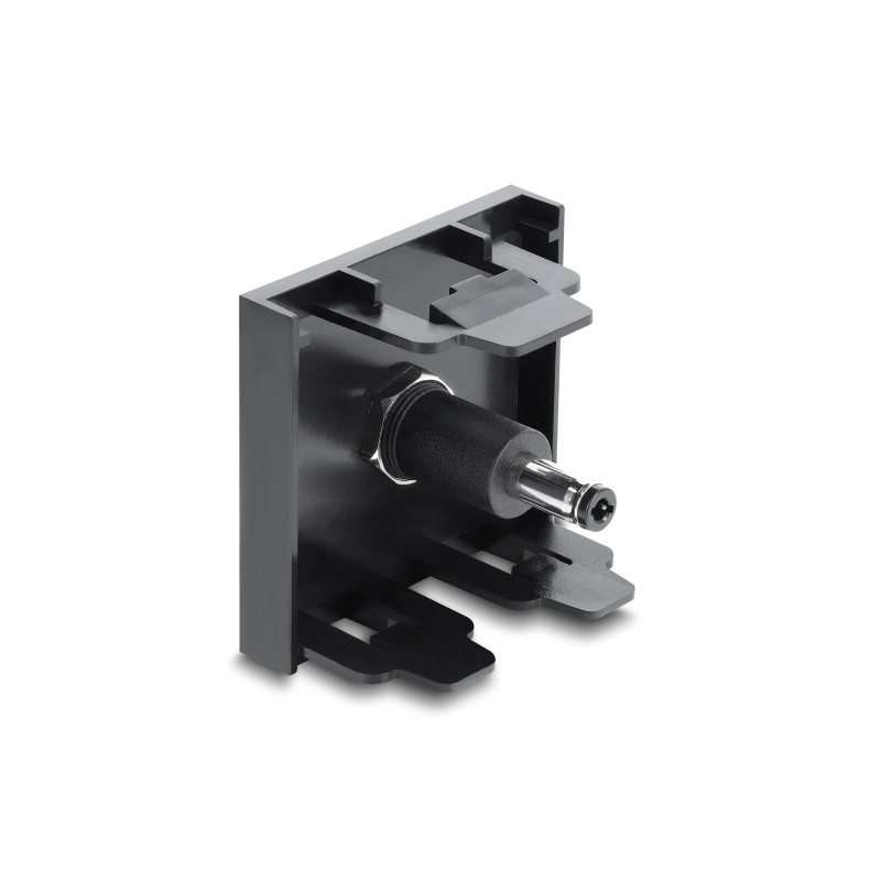 Delock Easy 45 Modul DC 5,5 x 2,1 mm Buchse zu DC 5,5 x 2,5 mm Stecker schwarz