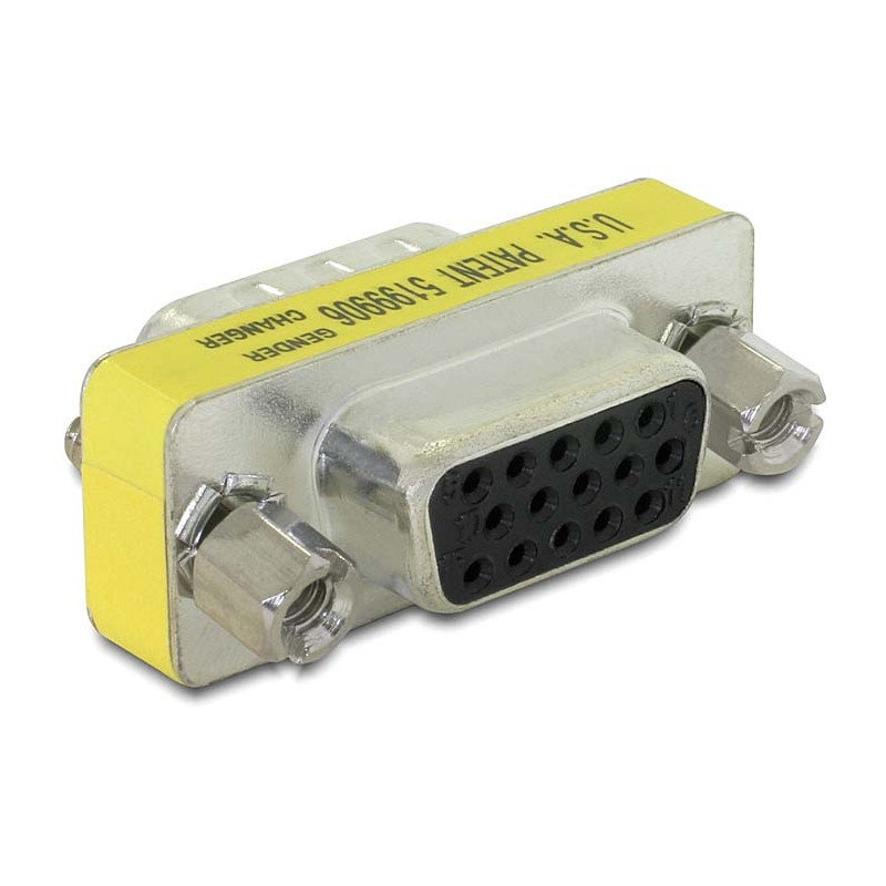 Delock Adapter Gender Changer VGA Buchse zu Buchse