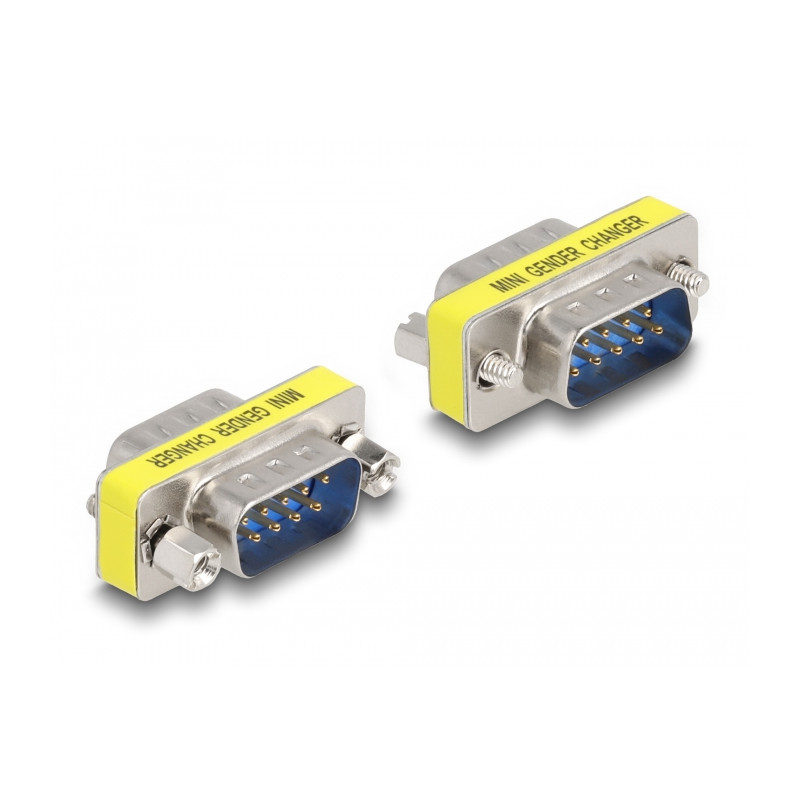 Delock D-Sub 9 Pin Gender Changer Stecker zu Stecker (Schrauben)