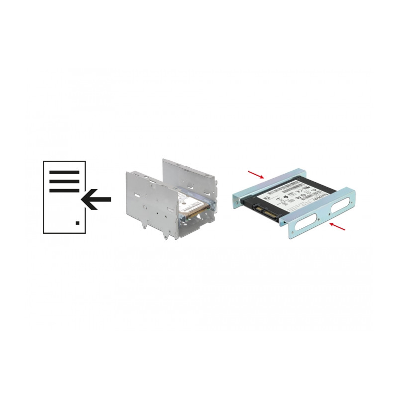 Delock Einbausatz 2.5″ zu 3.5″