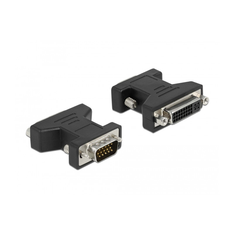 Delock Adapter DVI 24+5 Buchse zu VGA 15 Pin Stecker