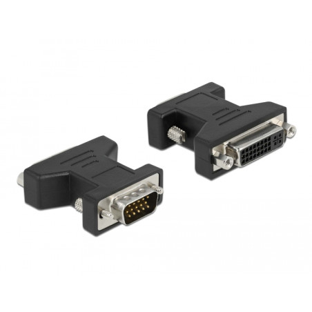 Delock Adapter DVI 24+5 Buchse zu VGA 15 Pin Stecker