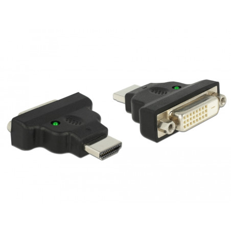 Delock Adapter HDMI Stecker zu DVI 24+1 Pin Buchse mit LED