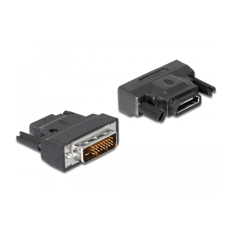 Delock Adapter DVI 24+1 Pin Stecker zu HDMI Buchse mit LED - bidirektional