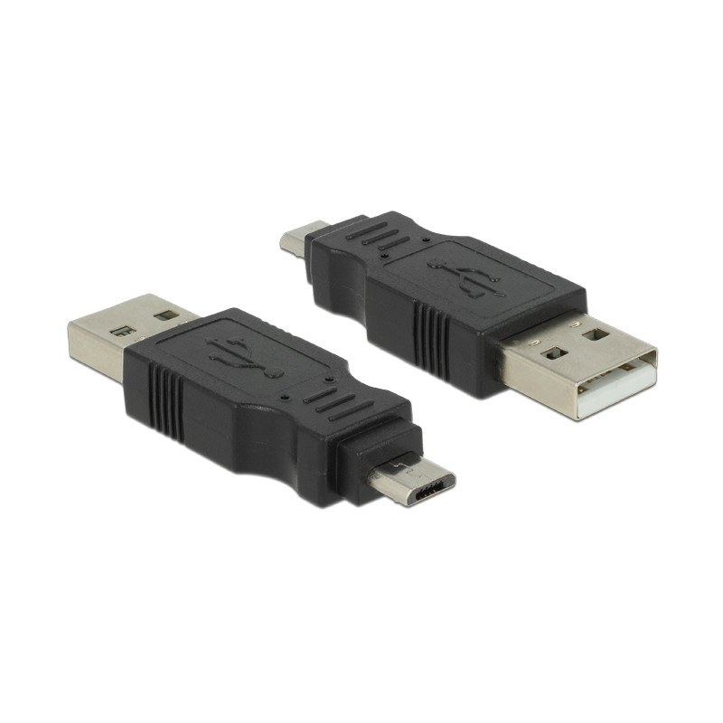 Delock Adapter USB 2.0 Typ Micro-B Stecker zu USB 2.0 Typ-A Stecker