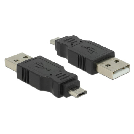 Delock Adapter USB 2.0 Typ Micro-B Stecker zu USB 2.0 Typ-A Stecker