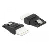 Delock Adapter Power 4 Pin Molex Buchse zu SATA Power 15 Pin Buchse mit Metallclip