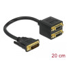 Delock Adapter DVI 24+1 Stecker zu 2 x DVI 24+1 Buchse