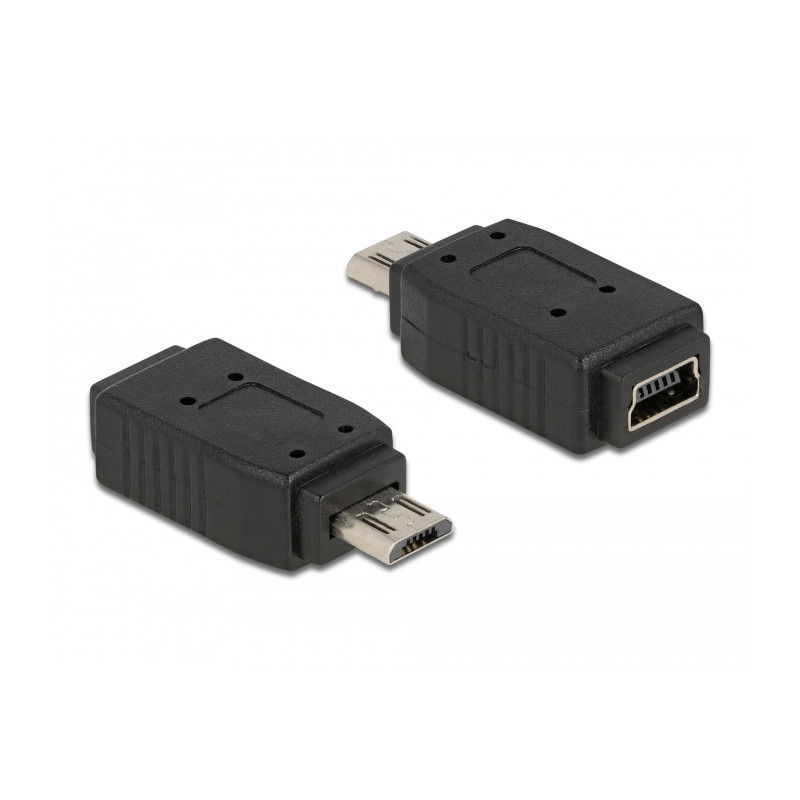 Delock Adapter USB micro-B Stecker zu USB Mini 5 Pin Buchse