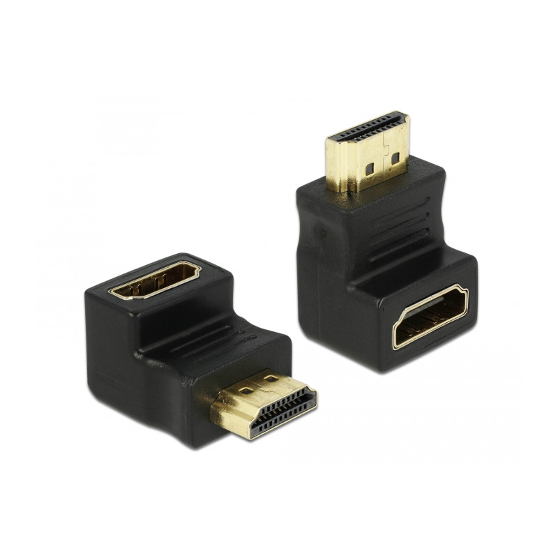 Delock Adapter HDMI Stecker zu HDMI Buchse 90° unten