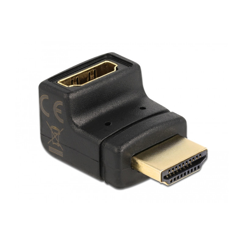 Delock Adapter HDMI Stecker zu HDMI Buchse 90° oben