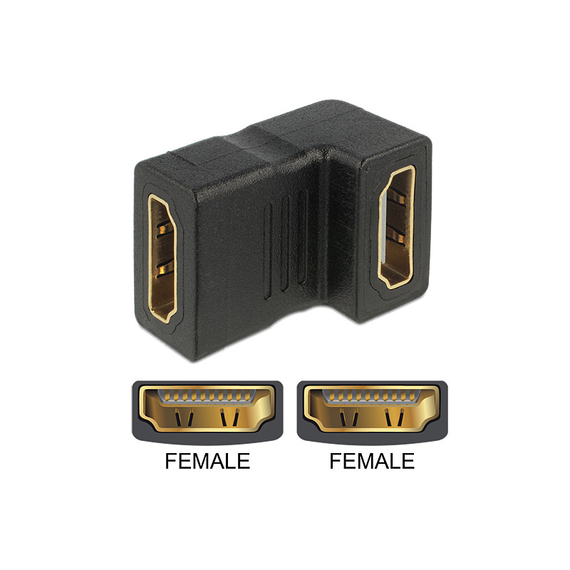 Delock Adapter HDMI Buchse zu HDMI Buchse 90° unten