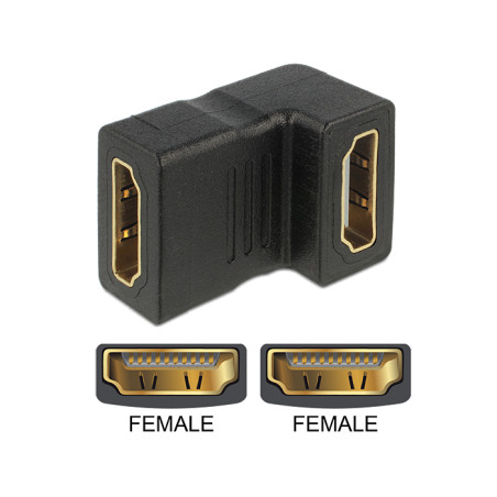 Delock Adapter HDMI Buchse zu HDMI Buchse 90° unten