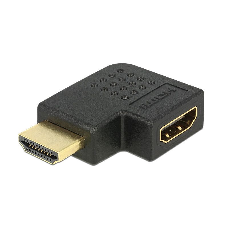 Delock Adapter HDMI Stecker zu HDMI Buchse 90° links
