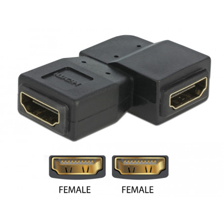 Delock Adapter HDMI Buchse zu HDMI Buchse 90° links