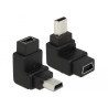 Delock Adapter USB-B mini 5 Pin Stecker zu Buchse 90°gewinkelt