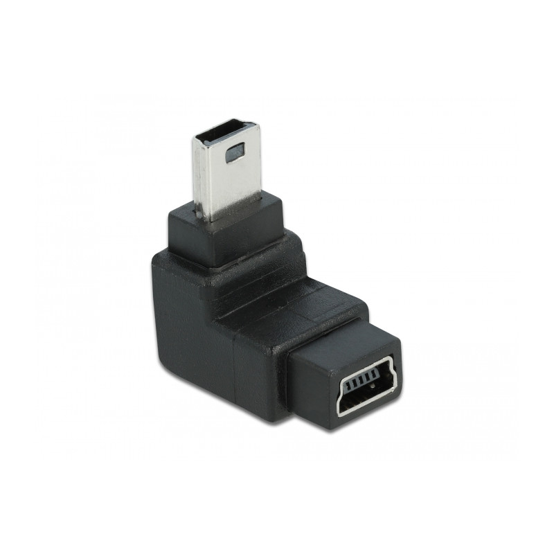 Delock Adapter USB-B mini 5 Pin Stecker zu Buchse 90°gewinkelt