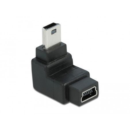 Delock Adapter USB-B mini 5 Pin Stecker zu Buchse 90°gewinkelt