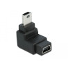 Delock Adapter USB-B mini 5 Pin Stecker zu Buchse 90°gewinkelt
