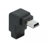 Delock Adapter USB-B mini 5 Pin Stecker zu Buchse 90°gewinkelt
